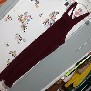 Burgundy overalls